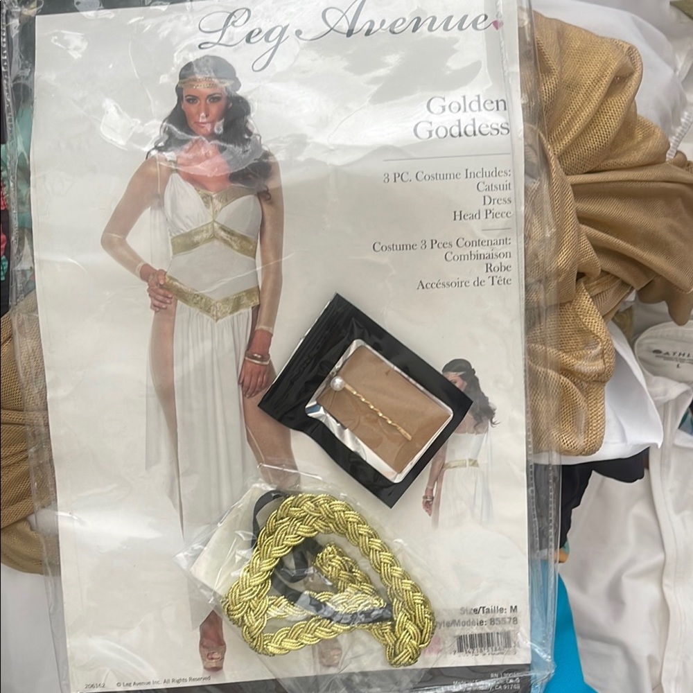 Leg Avenue White and Gold Goddess Ensemble